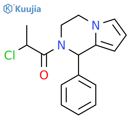 2-Chloro-1-(1-phenyl-3,4-dihydro-1H-pyrrolo[1,2-a]pyrazin-2-yl)propan-1-one structure