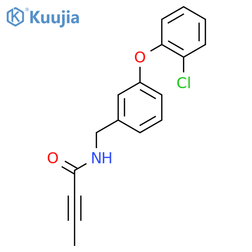 N-[[3-(2-Chlorophenoxy)phenyl]methyl]but-2-ynamide structure
