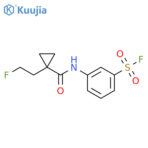 3-1-(2-fluoroethyl)cyclopropaneamidobenzene-1-sulfonyl fluoride structure