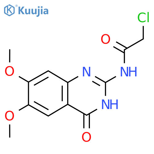 2-chloro-N-(6,7-dimethoxy-4-oxo-3,4-dihydroquinazolin-2-yl)acetamide structure
