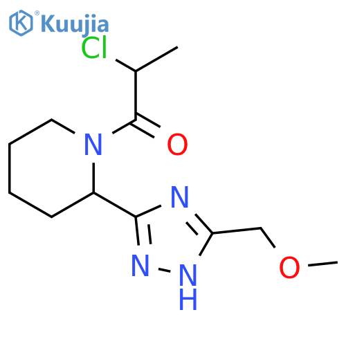2-Chloro-1-[2-[5-(methoxymethyl)-1H-1,2,4-triazol-3-yl]-1-piperidinyl]-1-propanone structure