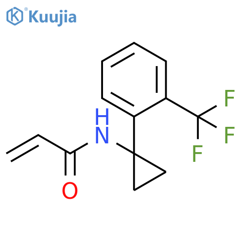 N-{1-2-(trifluoromethyl)phenylcyclopropyl}prop-2-enamide structure