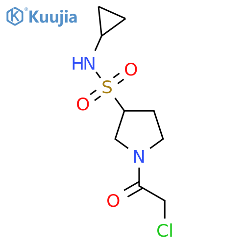 1-(2-Chloroacetyl)-N-cyclopropylpyrrolidine-3-sulfonamide structure