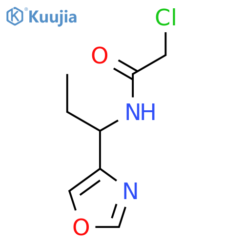 2-chloro-N-1-(1,3-oxazol-4-yl)propylacetamide structure