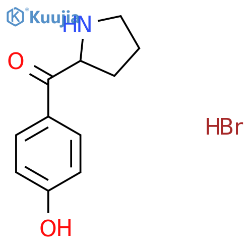 (4-Hydroxyphenyl)-pyrrolidin-2-ylmethanone;hydrobromide structure