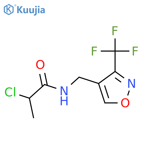 2-Chloro-N-[[3-(trifluoromethyl)-1,2-oxazol-4-yl]methyl]propanamide structure