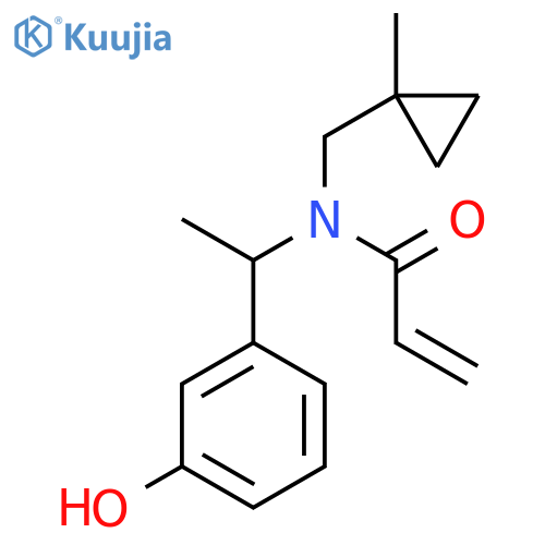 N-1-(3-hydroxyphenyl)ethyl-N-(1-methylcyclopropyl)methylprop-2-enamide structure