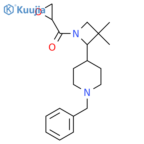 1-Benzyl-4-[3,3-dimethyl-1-(oxirane-2-carbonyl)azetidin-2-yl]piperidine structure