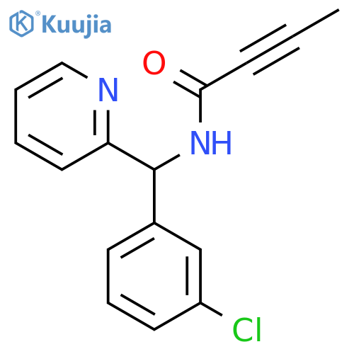 N-(3-chlorophenyl)(pyridin-2-yl)methylbut-2-ynamide structure