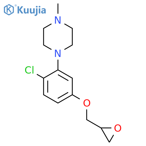 1-[2-Chloro-5-(oxiran-2-ylmethoxy)phenyl]-4-methylpiperazine structure