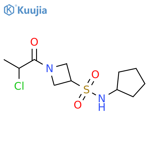 1-(2-Chloro-1-oxopropyl)-N-cyclopentyl-3-azetidinesulfonamide structure