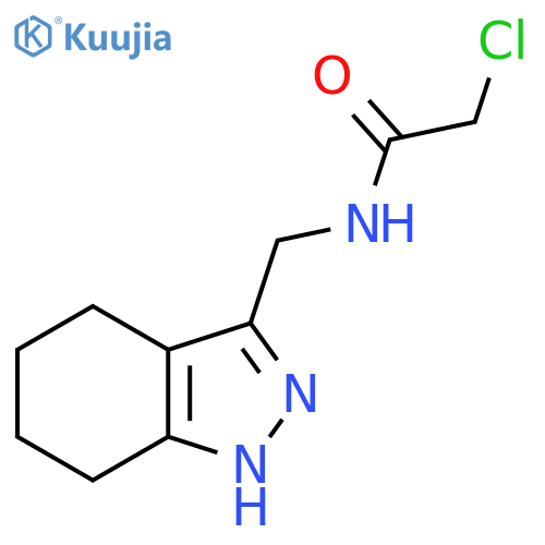 2-chloro-N-[(4,5,6,7-tetrahydro-2H-indazol-3-yl)methyl]acetamide structure