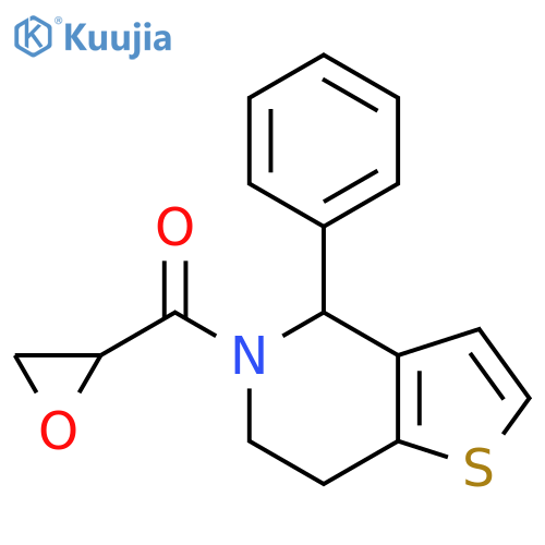5-(oxirane-2-carbonyl)-4-phenyl-4H,5H,6H,7H-thieno[3,2-c]pyridine structure