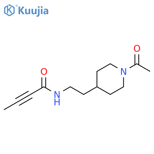 N-[2-(1-Acetyl-4-piperidinyl)ethyl]-2-butynamide structure