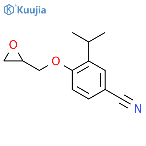 4-(Oxiran-2-ylmethoxy)-3-propan-2-ylbenzonitrile structure