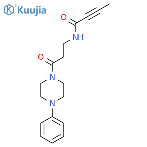 N-[3-Oxo-3-(4-phenylpiperazin-1-yl)propyl]but-2-ynamide structure