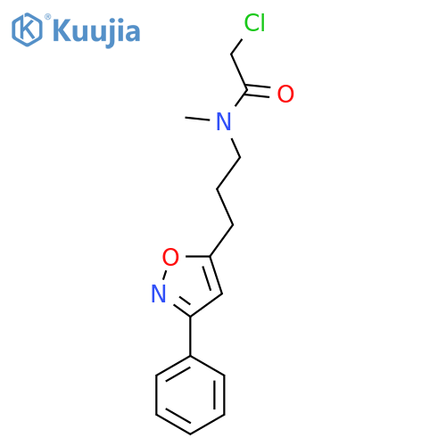2-chloro-N-methyl-N-3-(3-phenyl-1,2-oxazol-5-yl)propylacetamide structure