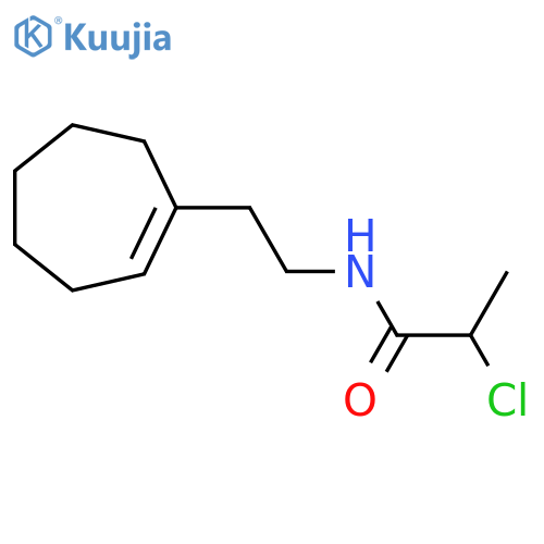 2-Chloro-N-[2-(cyclohepten-1-yl)ethyl]propanamide structure