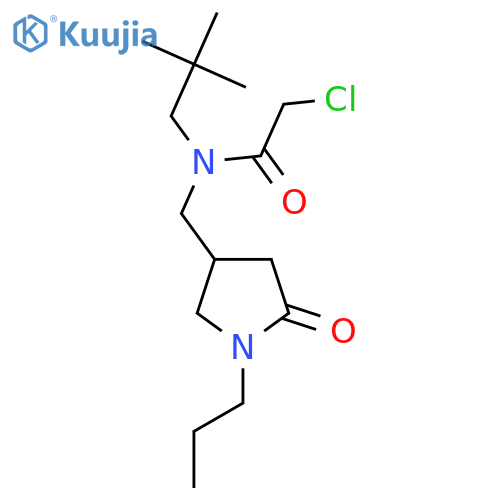 2-chloro-N-(2,2-dimethylpropyl)-N-(5-oxo-1-propylpyrrolidin-3-yl)methylacetamide structure