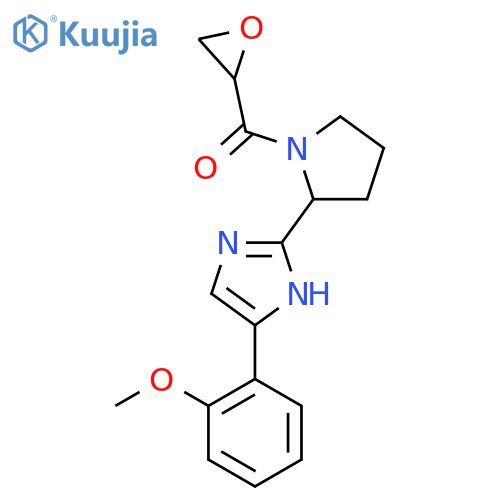 4-(2-methoxyphenyl)-2-[1-(oxirane-2-carbonyl)pyrrolidin-2-yl]-1H-imidazole structure