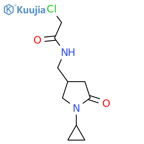 2-chloro-N-(1-cyclopropyl-5-oxopyrrolidin-3-yl)methylacetamide structure