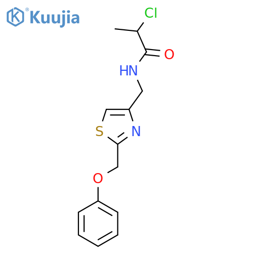 2-Chloro-N-[[2-(phenoxymethyl)-1,3-thiazol-4-yl]methyl]propanamide structure