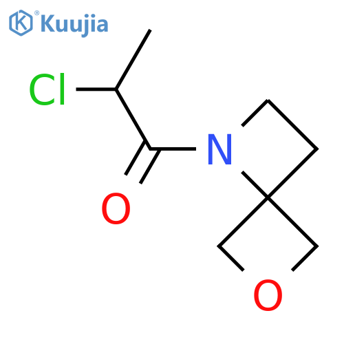 2-Chloro-1-(6-oxa-1-azaspiro[3.3]heptan-1-yl)propan-1-one structure