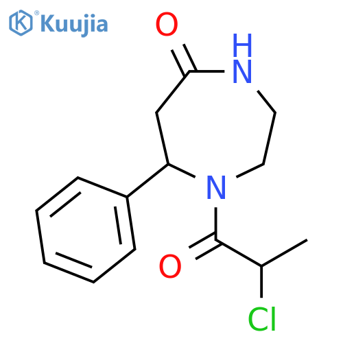 1-(2-Chloropropanoyl)-7-phenyl-1,4-diazepan-5-one structure