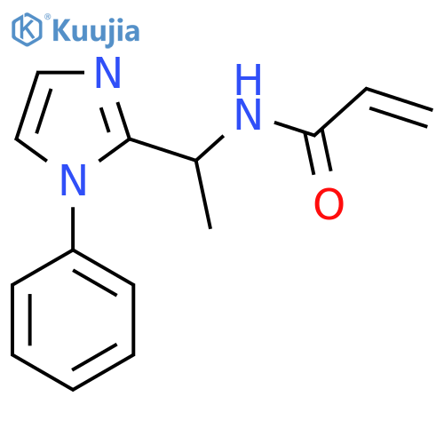N-1-(1-phenyl-1H-imidazol-2-yl)ethylprop-2-enamide structure