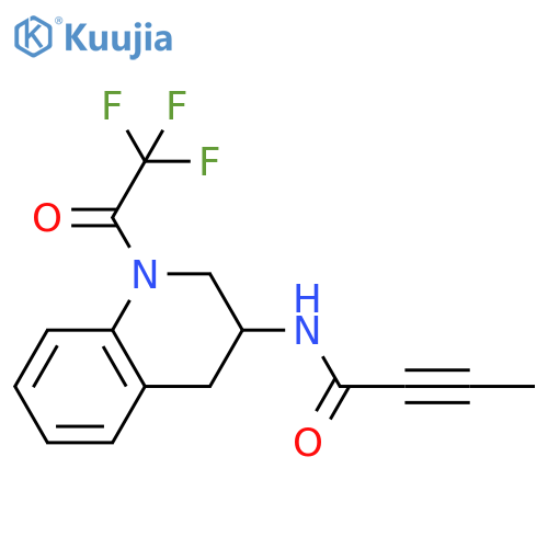 N-[1,2,3,4-Tetrahydro-1-(2,2,2-trifluoroacetyl)-3-quinolinyl]-2-butynamide structure