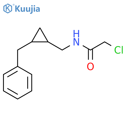 N-(2-benzylcyclopropyl)methyl-2-chloroacetamide structure