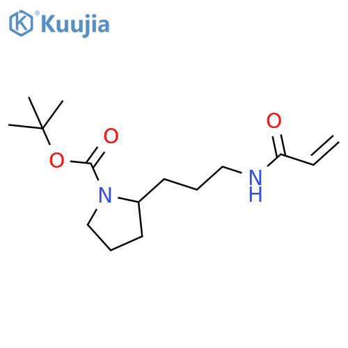 tert-butyl 2-3-(prop-2-enamido)propylpyrrolidine-1-carboxylate structure
