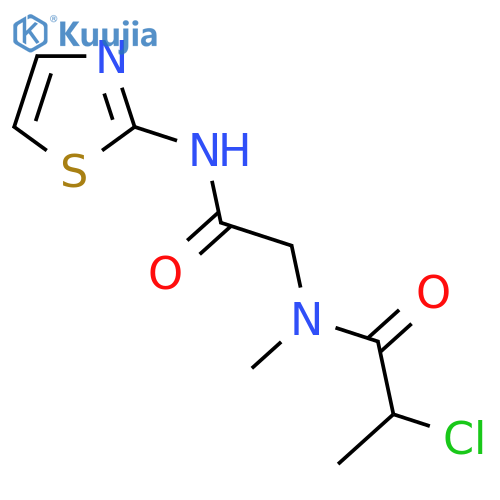 2-Chloro-N-methyl-N-[2-oxo-2-(1,3-thiazol-2-ylamino)ethyl]propanamide structure