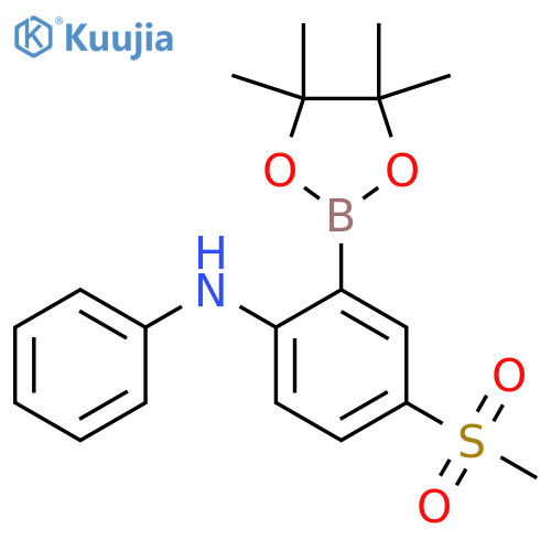 4-(Methylsulfonyl)-N-phenyl-2-(4,4,5,5-tetramethyl-1,3,2-dioxaborolan-2-yl)aniline structure