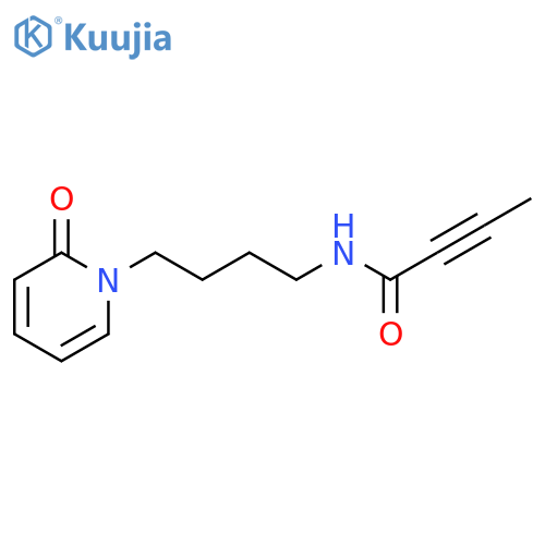 N-4-(2-oxo-1,2-dihydropyridin-1-yl)butylbut-2-ynamide structure