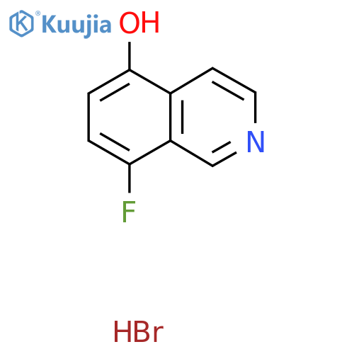 8-Fluoroisoquinolin-5-ol;hydrobromide structure