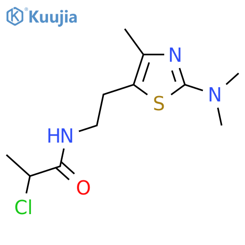 2-Chloro-N-[2-[2-(dimethylamino)-4-methyl-1,3-thiazol-5-yl]ethyl]propanamide structure