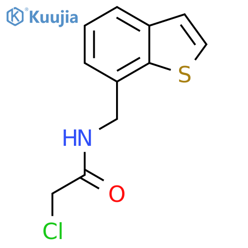 N-(1-benzothiophen-7-yl)methyl-2-chloroacetamide structure