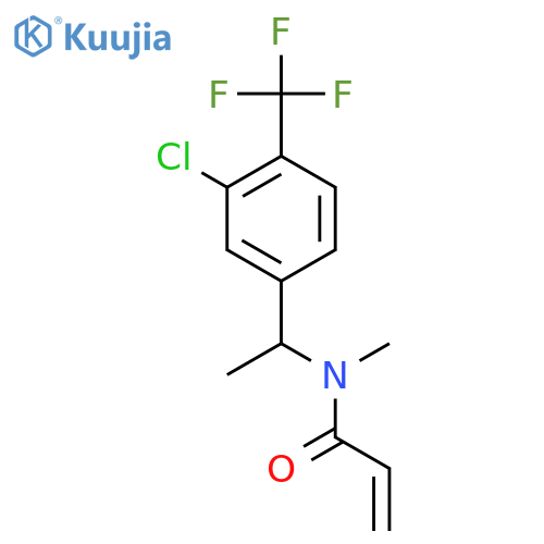N-{1-3-chloro-4-(trifluoromethyl)phenylethyl}-N-methylprop-2-enamide structure