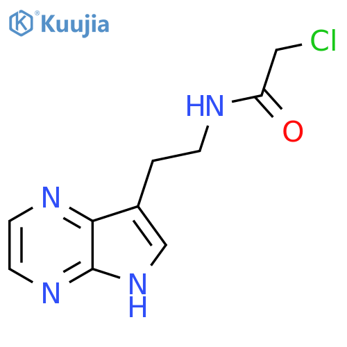 2-chloro-N-(2-{5H-pyrrolo2,3-bpyrazin-7-yl}ethyl)acetamide structure