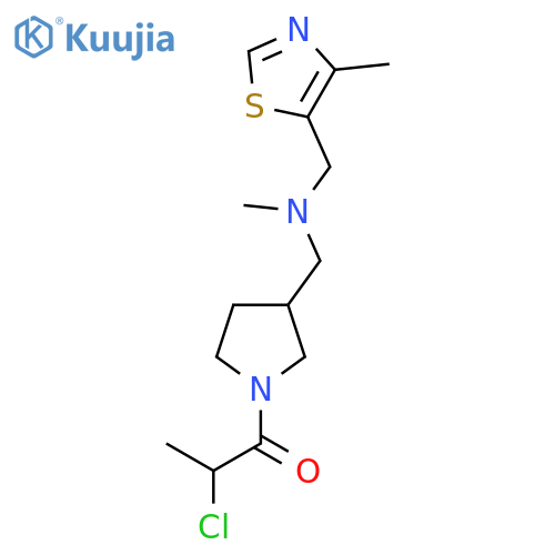 2-Chloro-1-[3-({methyl[(4-methyl-1,3-thiazol-5-yl)methyl]amino}methyl)pyrrolidin-1-yl]propan-1-one structure