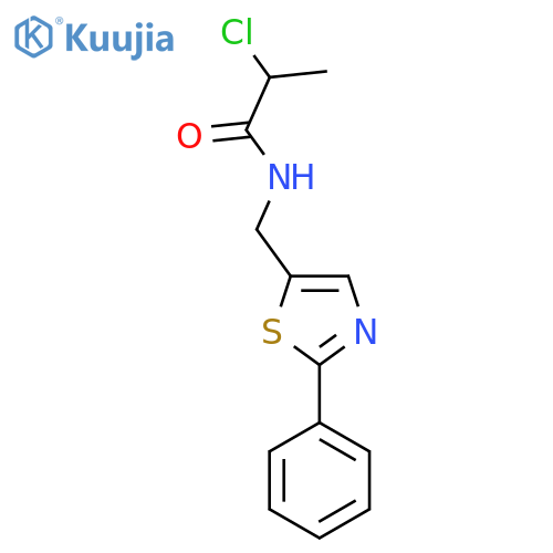2-Chloro-N-[(2-phenyl-1,3-thiazol-5-yl)methyl]propanamide structure