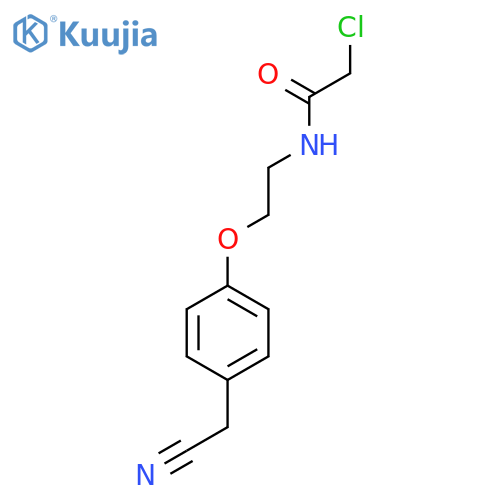 2-chloro-N-{2-4-(cyanomethyl)phenoxyethyl}acetamide structure