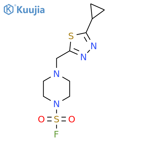 4-(5-cyclopropyl-1,3,4-thiadiazol-2-yl)methylpiperazine-1-sulfonyl fluoride structure