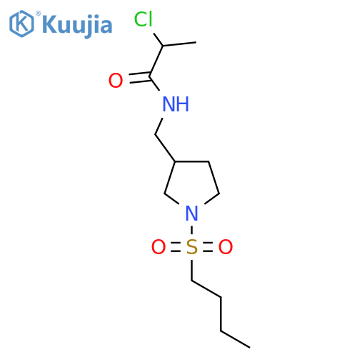N-[(1-Butylsulfonylpyrrolidin-3-yl)methyl]-2-chloropropanamide structure