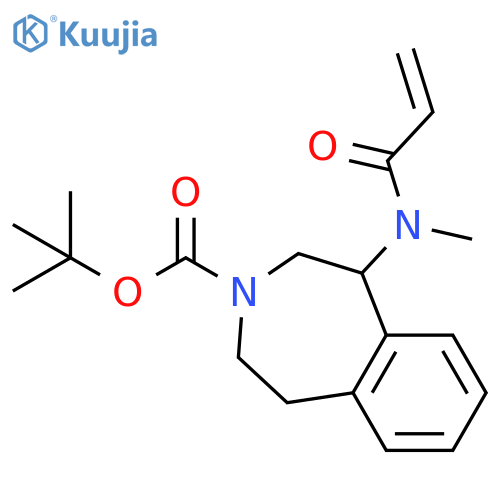 tert-butyl 1-(N-methylprop-2-enamido)-2,3,4,5-tetrahydro-1H-3-benzazepine-3-carboxylate structure