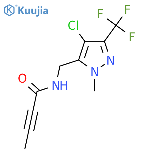 N-{4-chloro-1-methyl-3-(trifluoromethyl)-1H-pyrazol-5-ylmethyl}but-2-ynamide structure