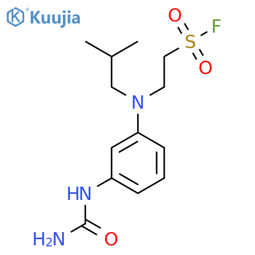2-{[3-(Carbamoylamino)phenyl](2-methylpropyl)amino}ethane-1-sulfonyl fluoride structure