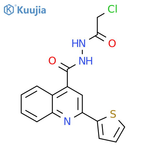 N'-(2-Chloroacetyl)-2-thiophen-2-ylquinoline-4-carbohydrazide structure