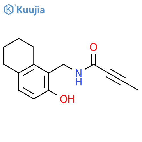 N-(2-hydroxy-5,6,7,8-tetrahydronaphthalen-1-yl)methylbut-2-ynamide structure